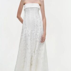 Jonathan Simkhai Strapless White Dress